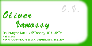 oliver vamossy business card